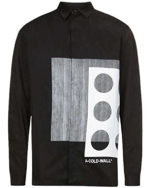 A_COLD_WALL* Geometric Print Long Sleeve Shirt - Schwarz
