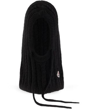 Moncler Geflochtene Alpaka-Mischung-Sturmhaube - Schwarz