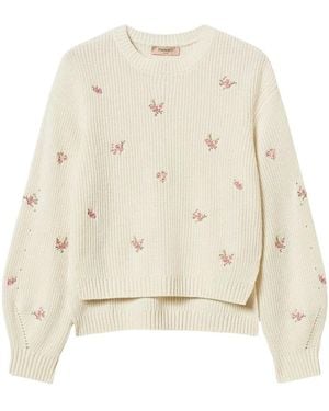 Twinset Round-Neck Knitwear - Neutro