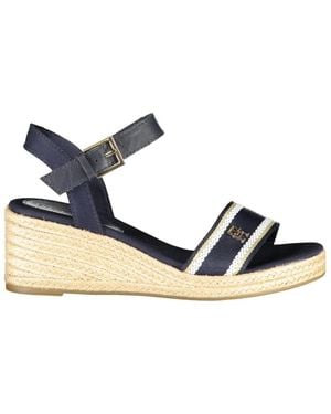 Tommy Hilfiger Blaue sandale mit knöchelriemen und logo