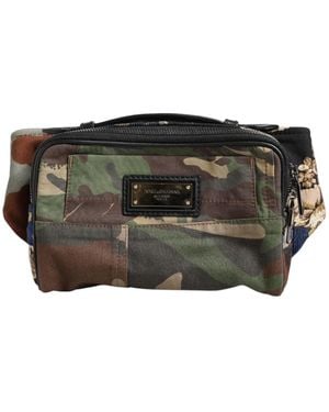 Dolce & Gabbana Camouflage Patchwork Gürteltasche - Schwarz