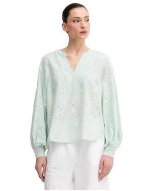Mos Mosh Overhemden ,Groen ,Katoen Yen Sina Kant Blouse