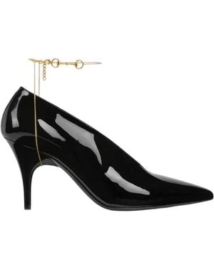 Gucci Schoenen ,Zwart ,Leer With Heel