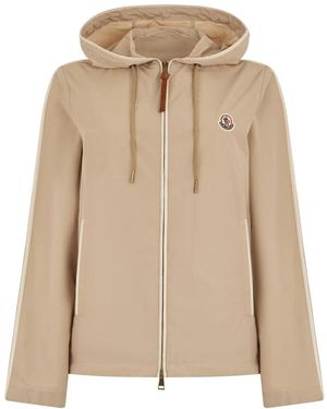 Moncler Hoodies & Sweatvesten ,Katoen Sarracenia Hooded Jacket - Naturel