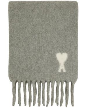 Ami Paris Winter Scarves - Grey