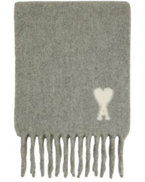 Ami Paris Winter Scarves - Gray