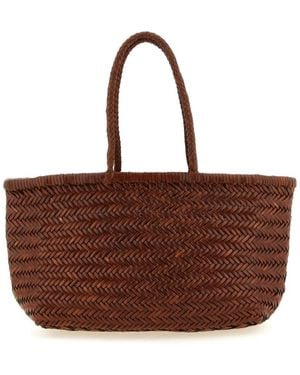 Dragon Diffusion Tassen ,Bruin ,Leer Gevlochten Leren Shopper