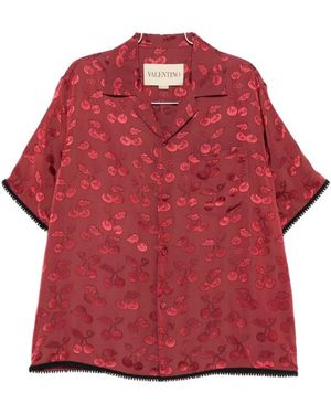 Valentino Short Sleeve Shirts - Red