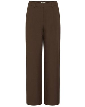 Ichi Broeken ,Bruin ,Leer Wijde Broek