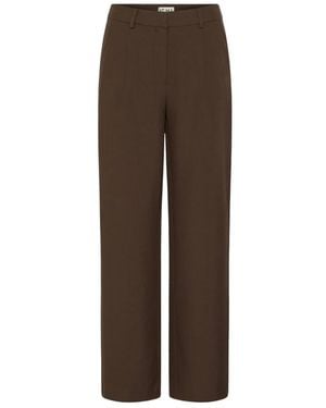 Ichi Broeken ,Bruin ,Leer Wijde Broek