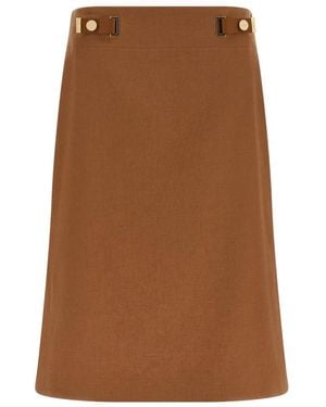 Fendi Ausgestellter Midirock - Braun
