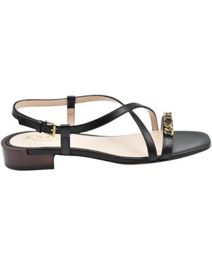 Tod's Sandalo Cuoio T Chain - Schwarz