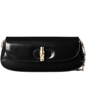 Gucci Tassen ,Zwart ,Leer Bamboo Night Clutch