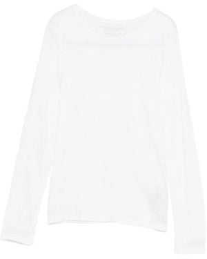 Majestic Filatures Weiße Baumwoll-Kaschmir Pullover