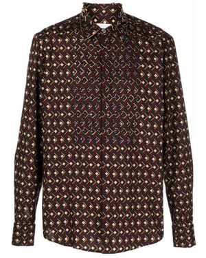 Dries Van Noten Overhemden ,Bruin ,Casual Shirts