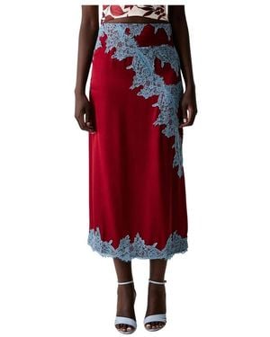 Never Fully Dressed Midi Skirts - Rouge