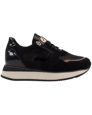 Footnotes Schoenen ,Zwart ,Leer 31.009 Sneaker