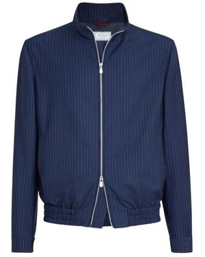 Brunello Cucinelli Bomber Jackets - Azul