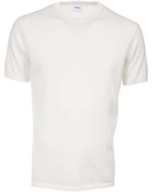 Aspesi Tops ,Wit ,Katoen T-Shirt Met Ronde Hals
