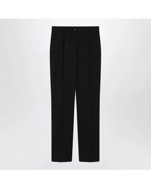 Dolce & Gabbana Broeken ,Zwart ,Wol Tailored Twill Broek