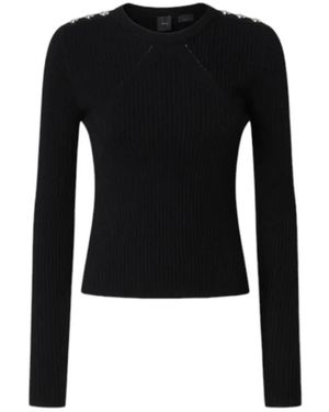 Pinko Round-Neck Knitwear - Negro