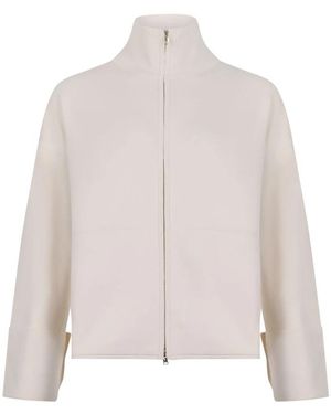 Max Mara Truien & Vesten ,Wit ,Plava Zip-Up Cardigan