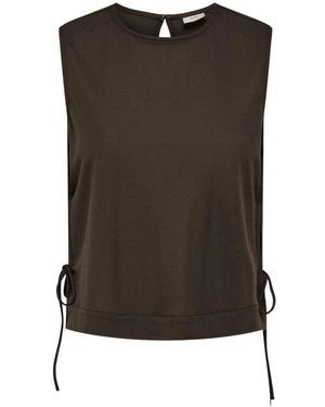 Jacqueline De Yong Leslie S/L Bow Top - Braun