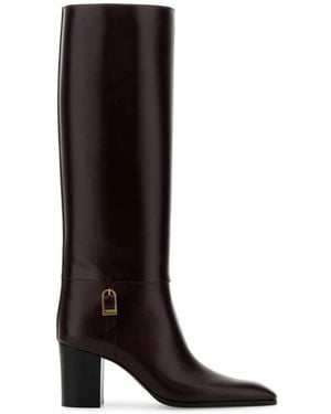 Saint Laurent Heeled Boots - Brown