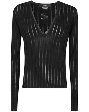 SAPIO V-Neck Knitwear - Zwart