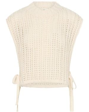 Cream Rondgebreide Kleding - Naturel