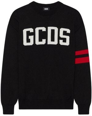 Gcds Round-Neck Knitwear - Nero