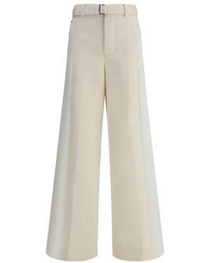 Sacai Wide Trousers - Blanco