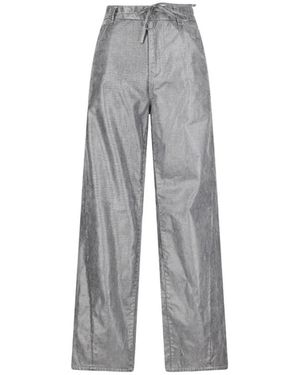 DARKPARK Lurex Flock Denim Papieren Zak - Grijs