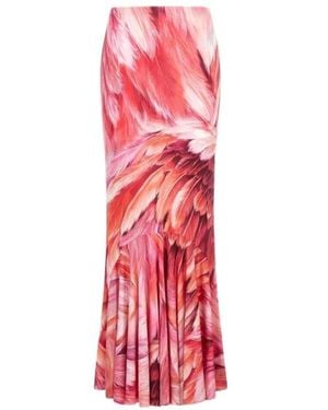 Roberto Cavalli Maxi Skirts - Rosso