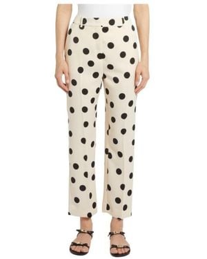 Marella Straight Trousers - Blanco