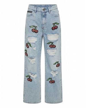 Philipp Plein Straight Jeans - Blu