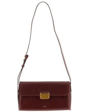 A.P.C. Strukturierte Schultertasche - Rot
