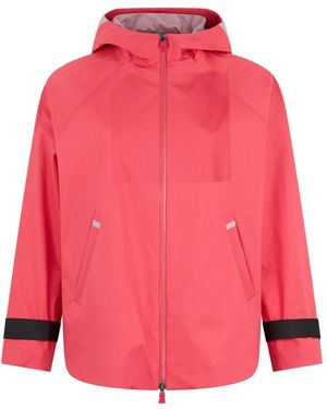Herno Fitness ,Rood ,Katoen Lichtgewicht Jas Met Capuchon - Roze