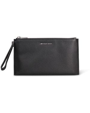Michael Kors Jet Set Travel Large Double Zip Wristlet - Zwart