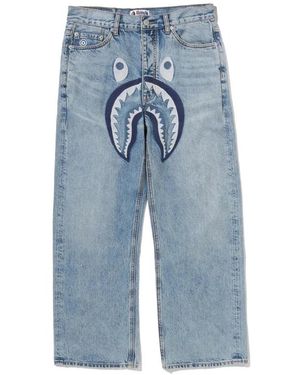 A Bathing Ape Straight Jeans - Azul