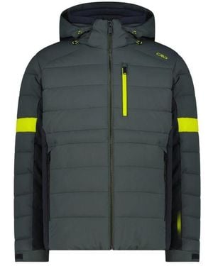 CMP Fitness ,Grijs ,Leer Jacket Zip Hood - Groen