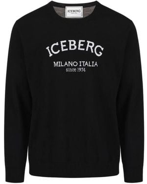 Iceberg Rundhalspullover mit logo - Schwarz