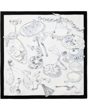 Jacquemus Accessoires ,Wit ,Le Grand Foulard Cocktail - Metallic