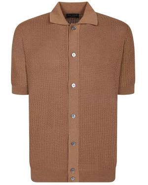 Dell'Oglio Short Sleeve Shirts - Brown