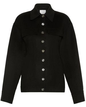 Sportmax Jassen ,Zwart ,Wol Spxarena Shaped Jacket