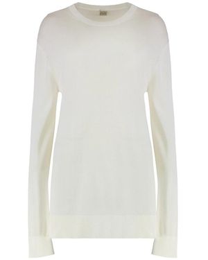 TOTEME Round-Neck Knitwear - Blanco