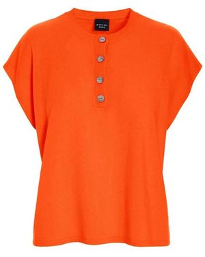 Bitte Kai Rand Weiche Kaschmir-Strickbluse - Orange