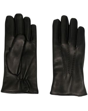 Orciani Nappa Flake Lederhandschuhe - Schwarz