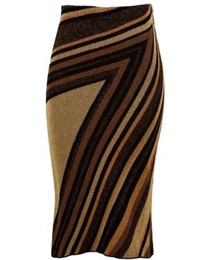 Akep Midi Skirts - Brown