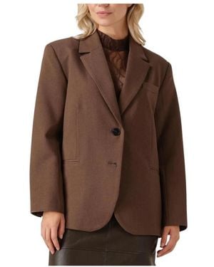 Suncoo Taupe Blazer Für Vielseitigen Stil - Braun